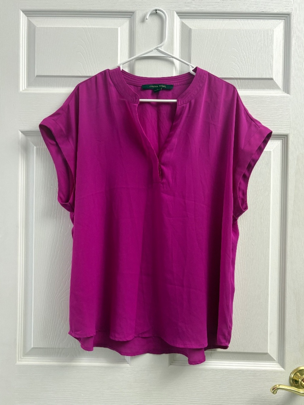 Women's Cynthia Steffe Purple Short Sleeve Blouse